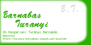 barnabas turanyi business card